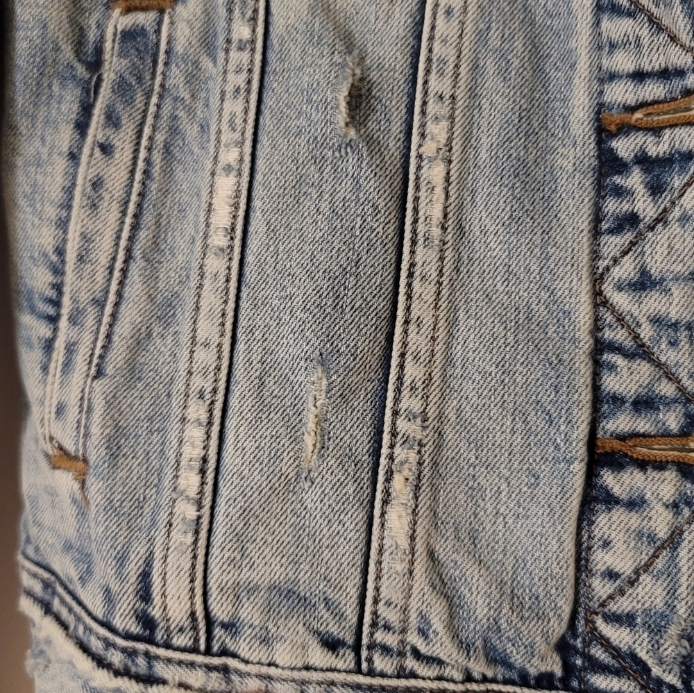 J.Crew Indigo Jean Denim Ripped Style Jacket - Picture 13 of 16